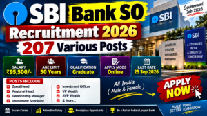 Read more about the article SBI Bank SO Recruitment 2026 – Apply Online for 207 Various Posts
