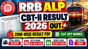 Read more about the article RRB ALP CBT-II Result 2026 – Check Zone-Wise Result PDF & Cut Off